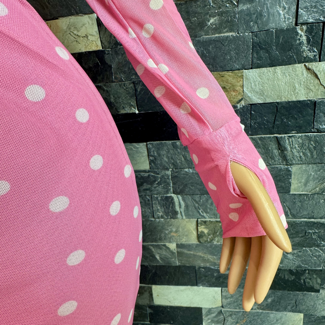 Maxi Mesh Lunares Pink