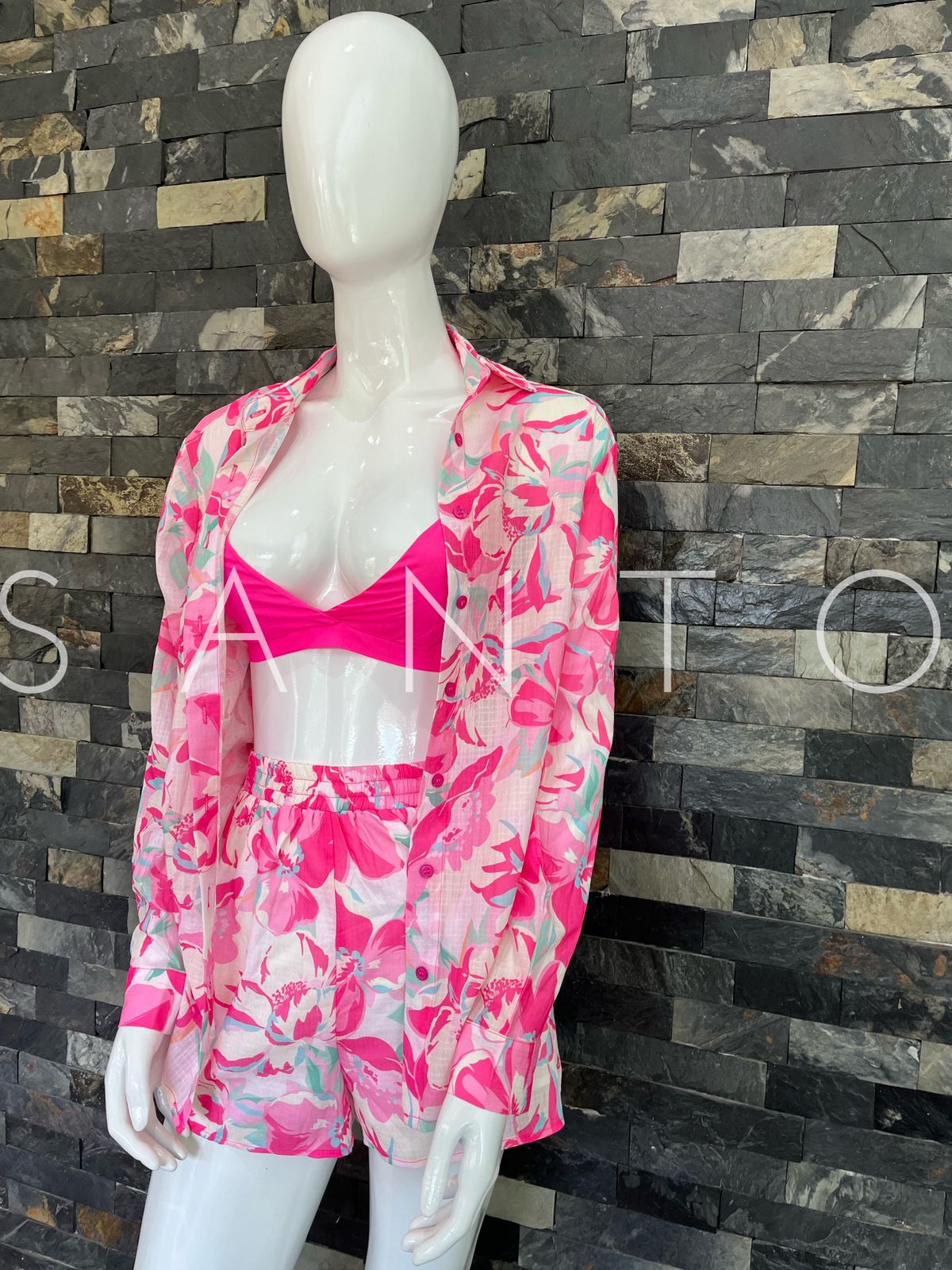 SET SHORT FLORES