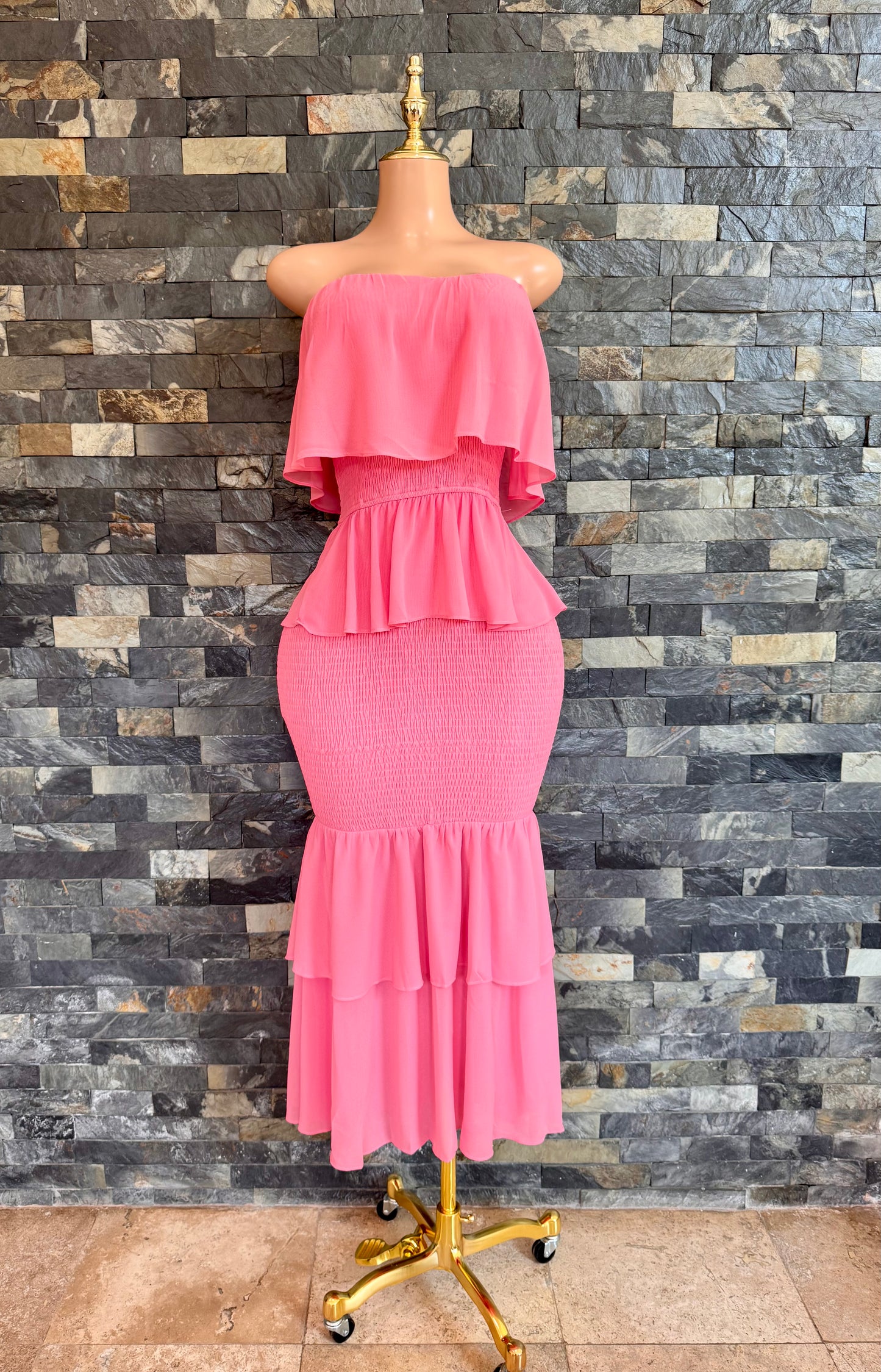 Maxi vestido olan coral