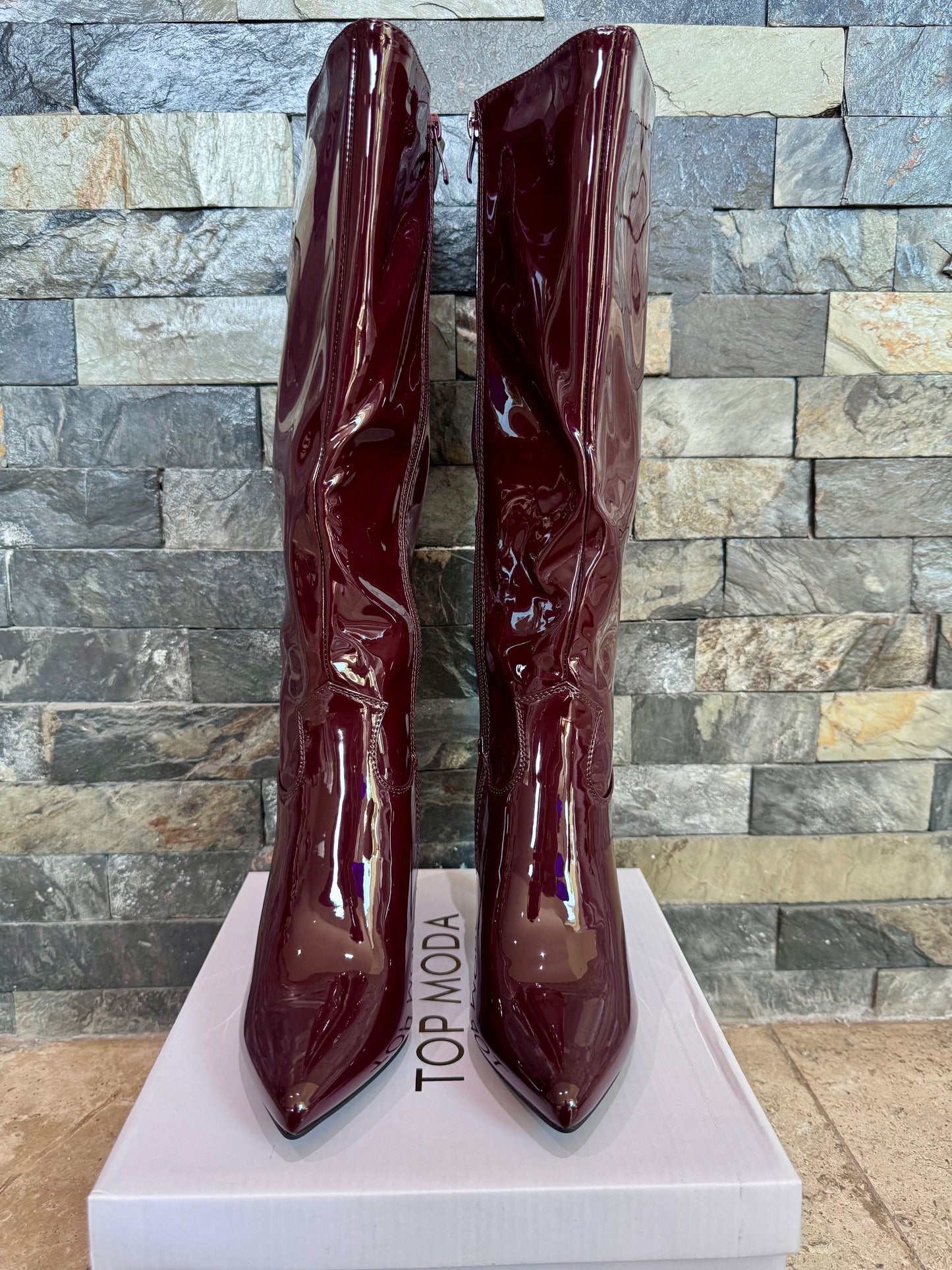 Botas de charol brown