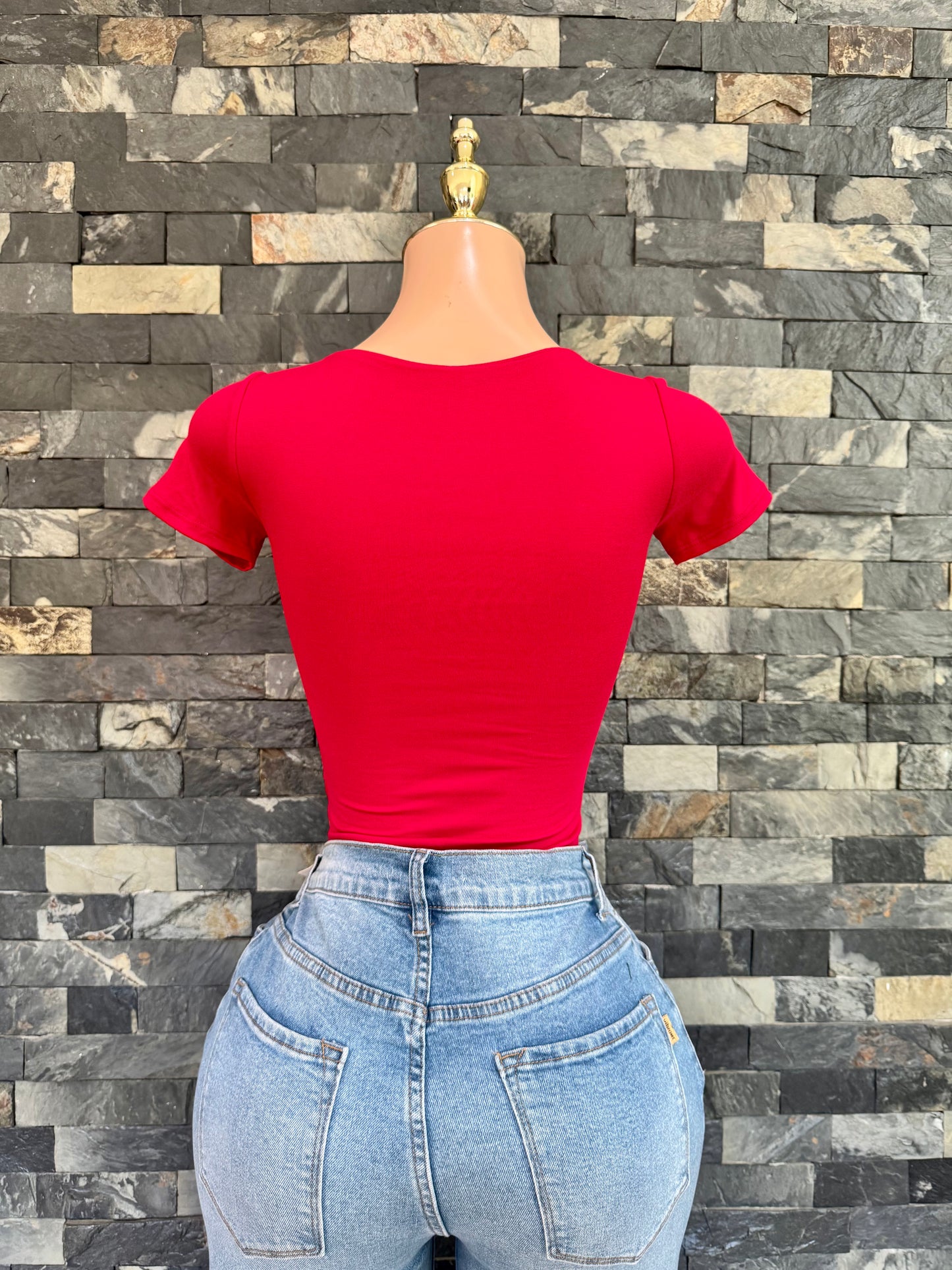 BLUSA ANA MANGA CORTA ROJA