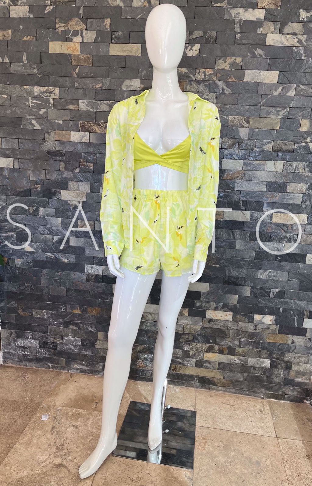 SET SHORT FLORES