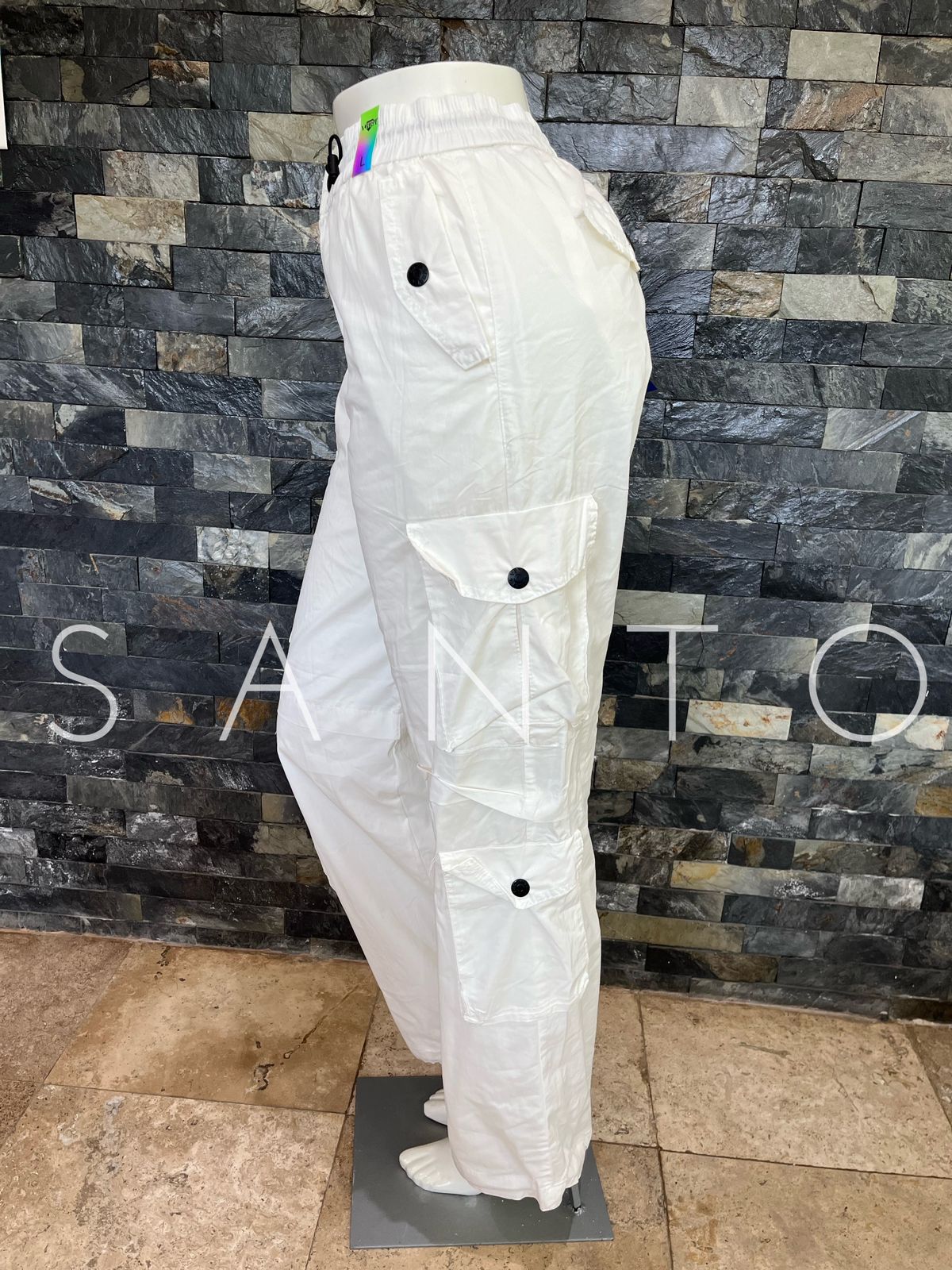 JEANS CARGO BLANCO VIBRANT