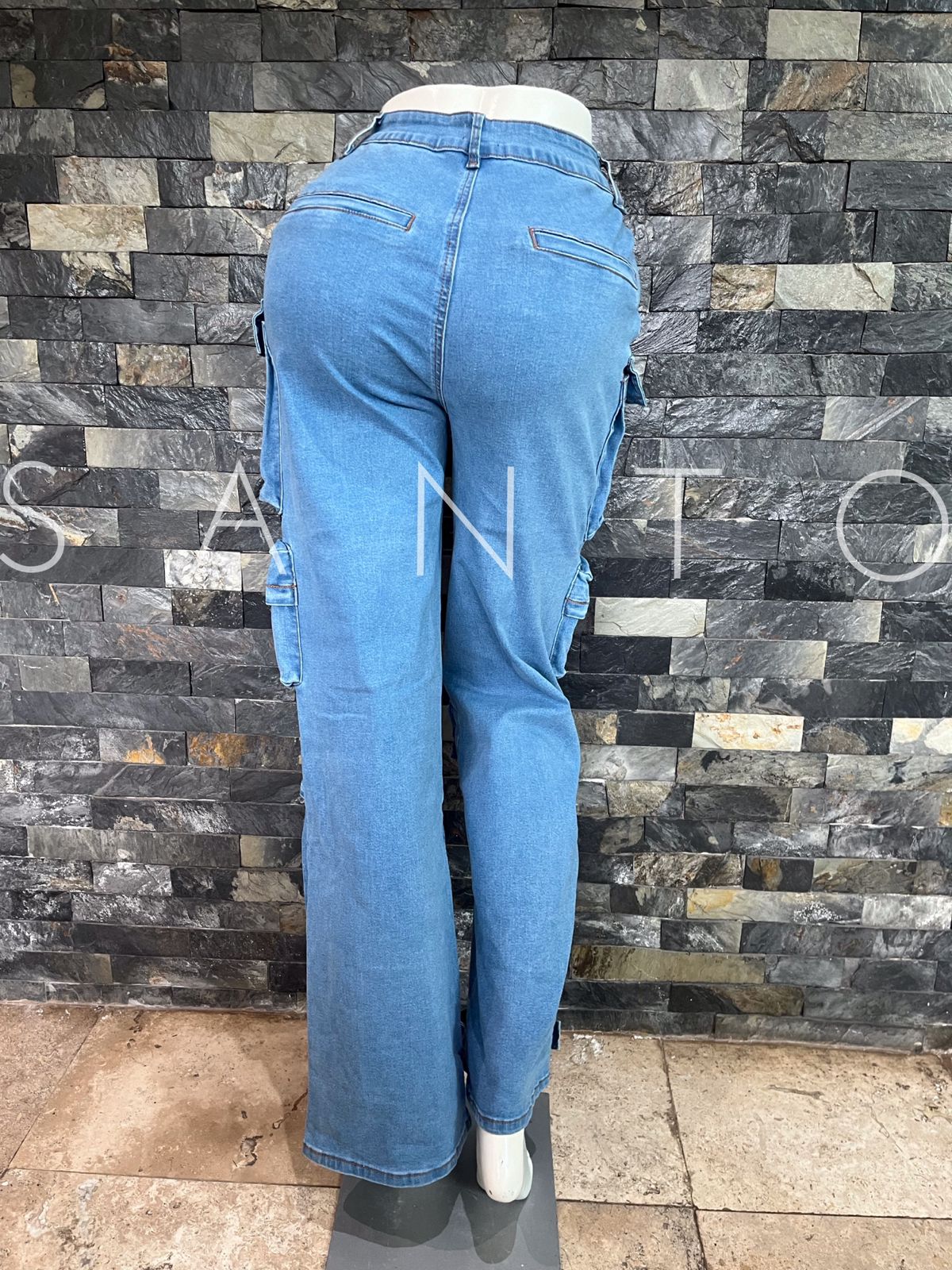JEANS CARGO DENIM GLAM