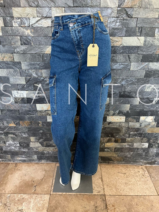 JEANS VIBRANT CARGO MEDIUM DENIM 1MP51331