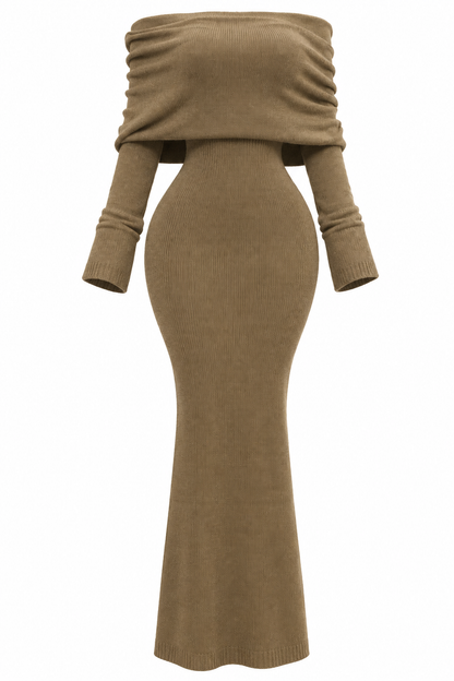 Maxi vestido antonella café