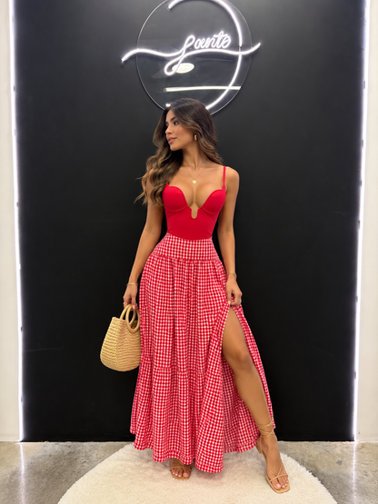 Falda rojo Toscana