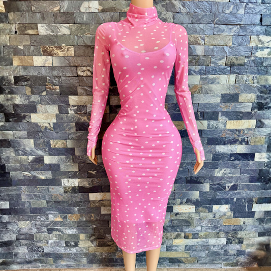 Maxi Mesh Lunares Pink