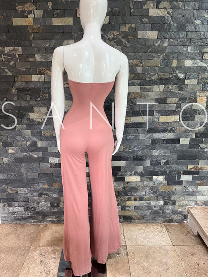 JUMPSUIT FLARED SNAKE ROSE