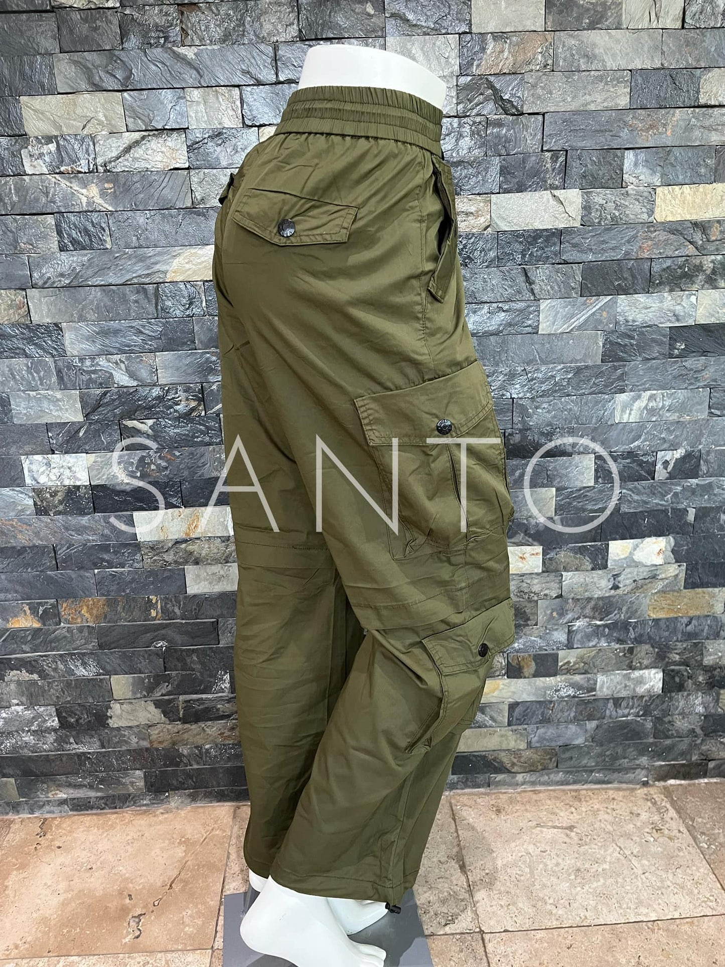 JEANS CARGO VERDE MILITAR