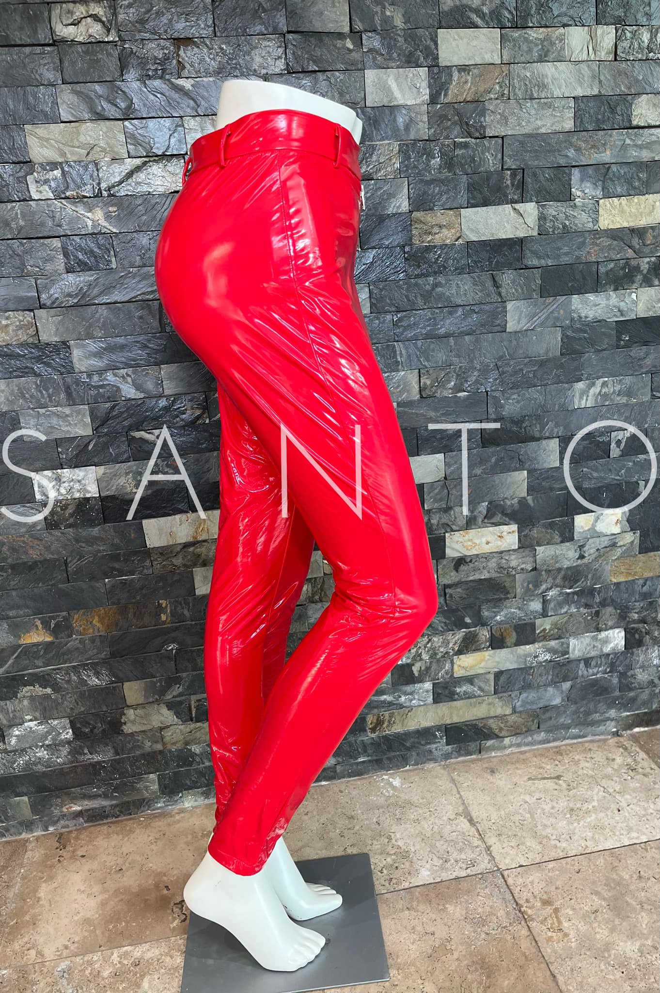 LEGGING LATEX RED