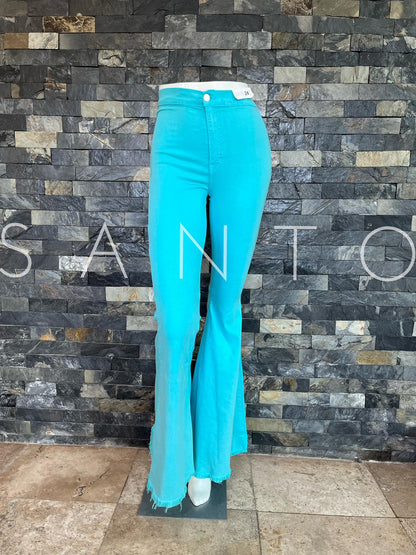 JEANS CAMPANA VIBRANT AZUL TURQUESA