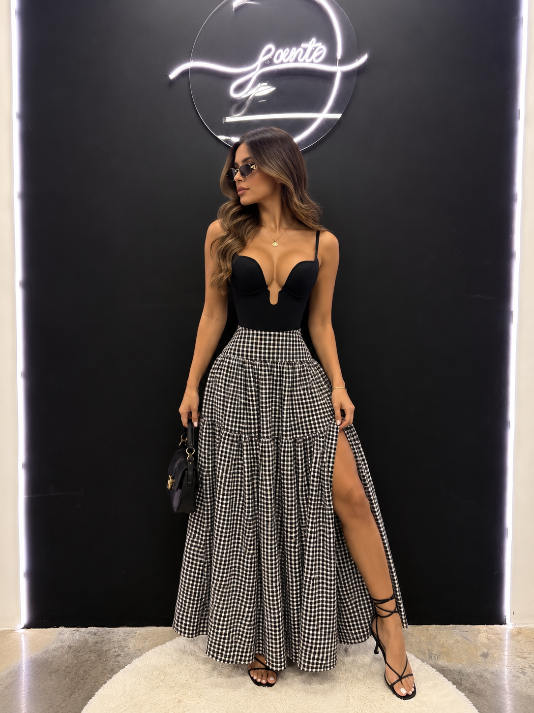 Maxi falda Toscana negra