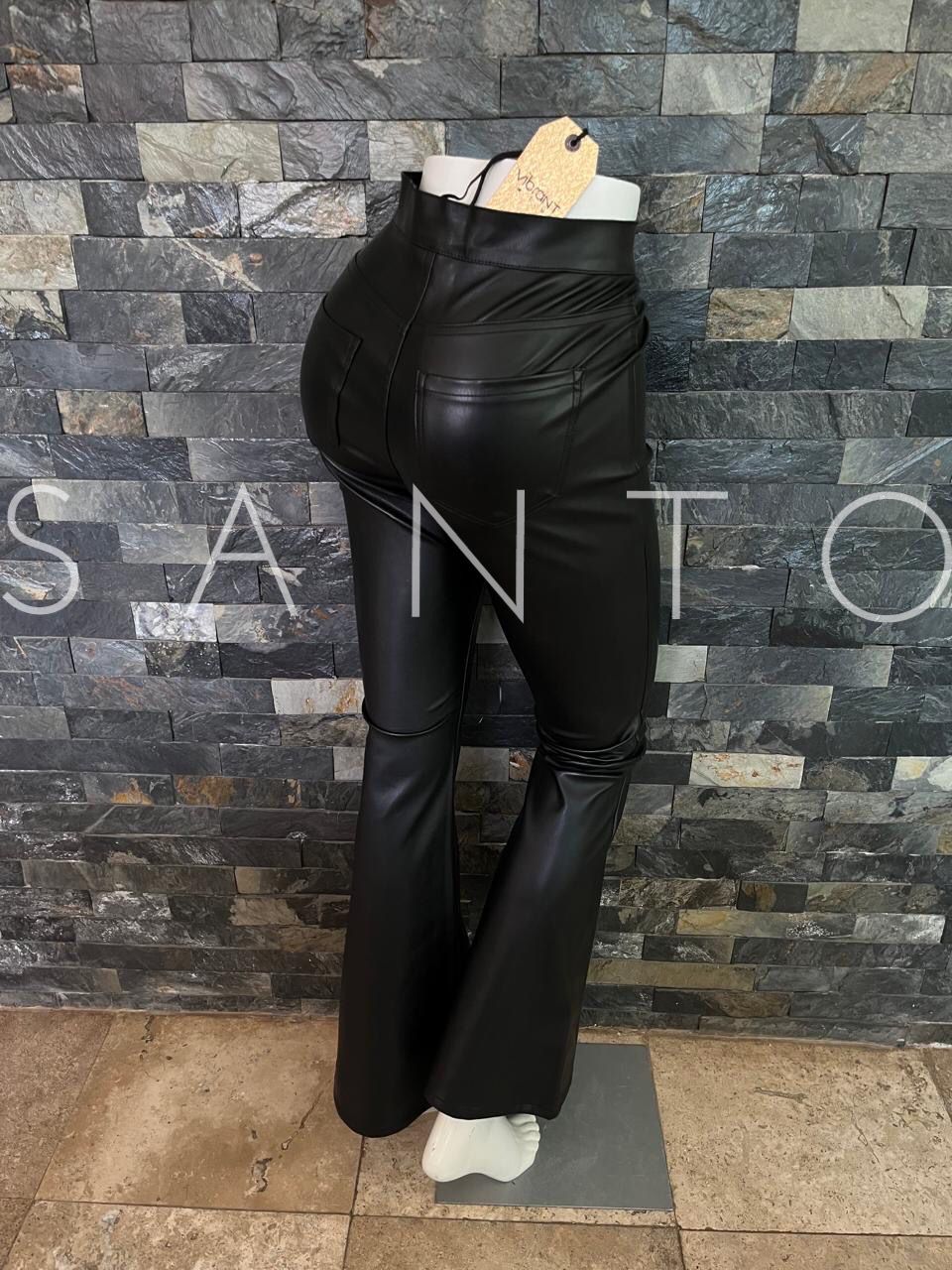 JEANS SEMI CAMPANA VIBRANT VINI PIEL NEGRO 1EP19911