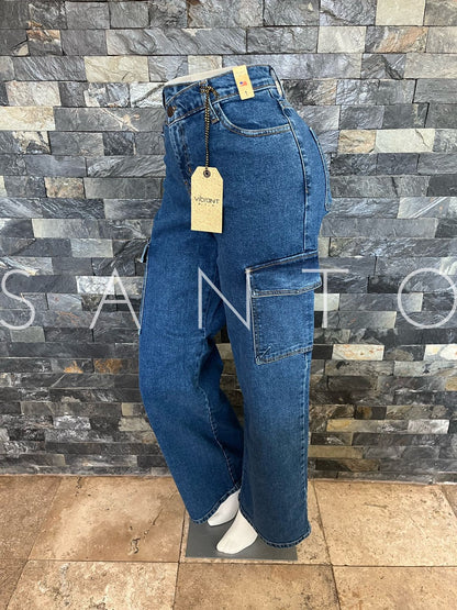 JEANS VIBRANT CARGO MEDIUM DENIM 1MP51331