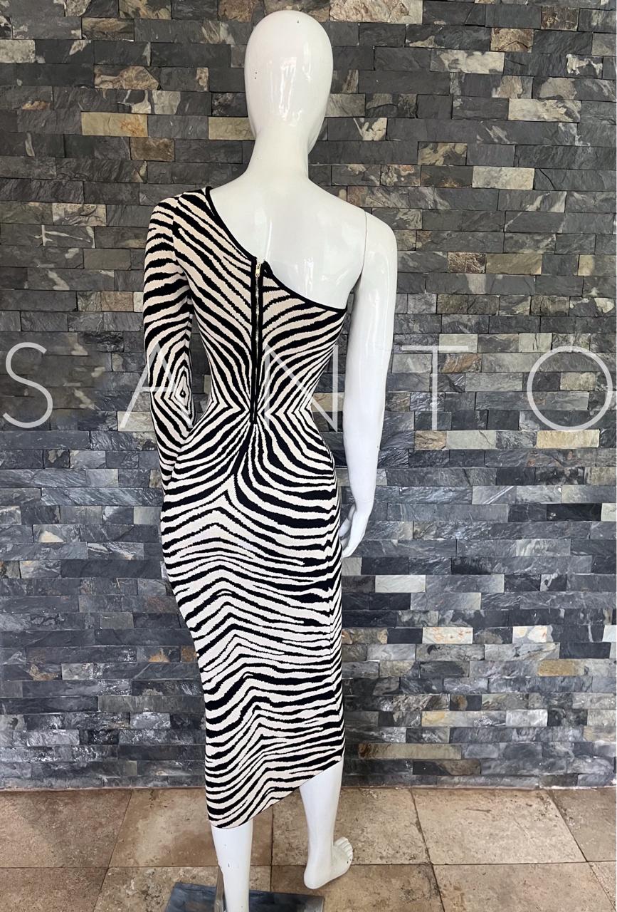 VESTIDO MIDI DE ZEBRA