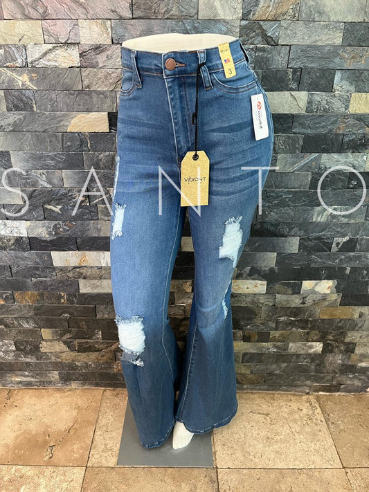 JEANS VIBRANT CAMPANA ROTO EN PIERNA 1MP18301