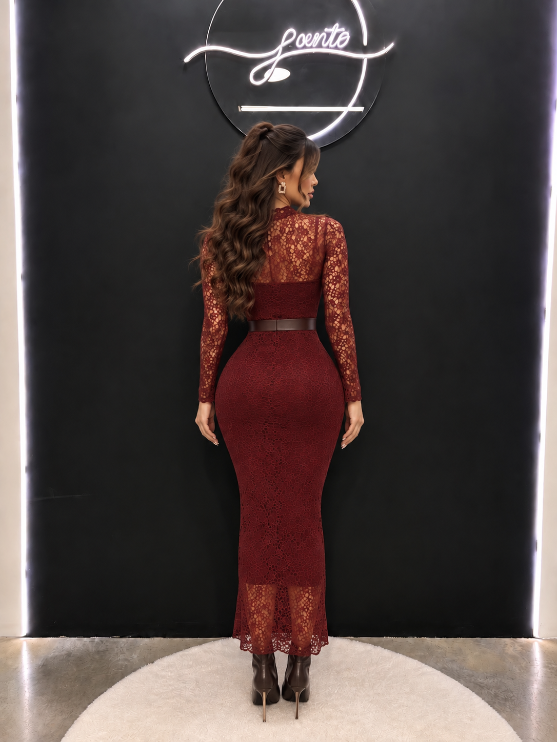 Vestido Alessia burgundy
