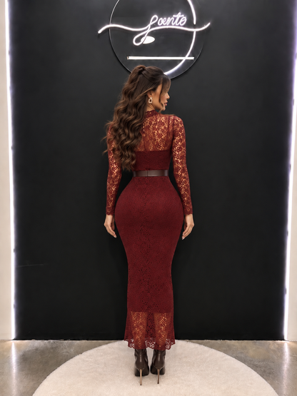 Vestido Alessia burgundy
