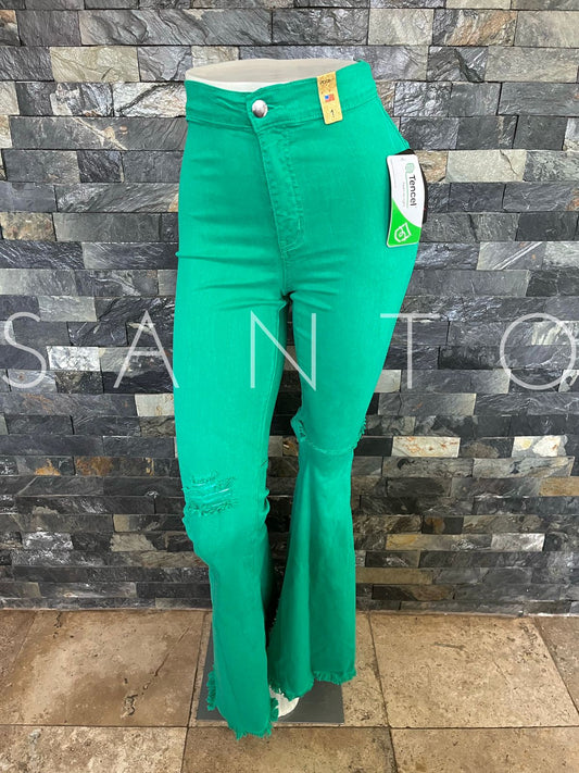 JEANS VIBRANT CAMPANA VERDE AQUA