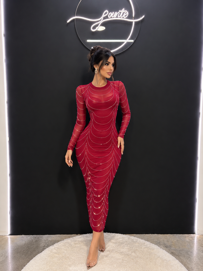 Vestido estela rubí