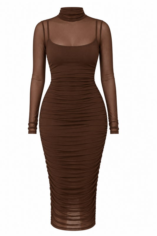 Vestido MIDI muse cocoa