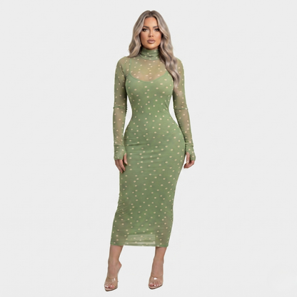 Maxi Mesh Lunares Kiwi