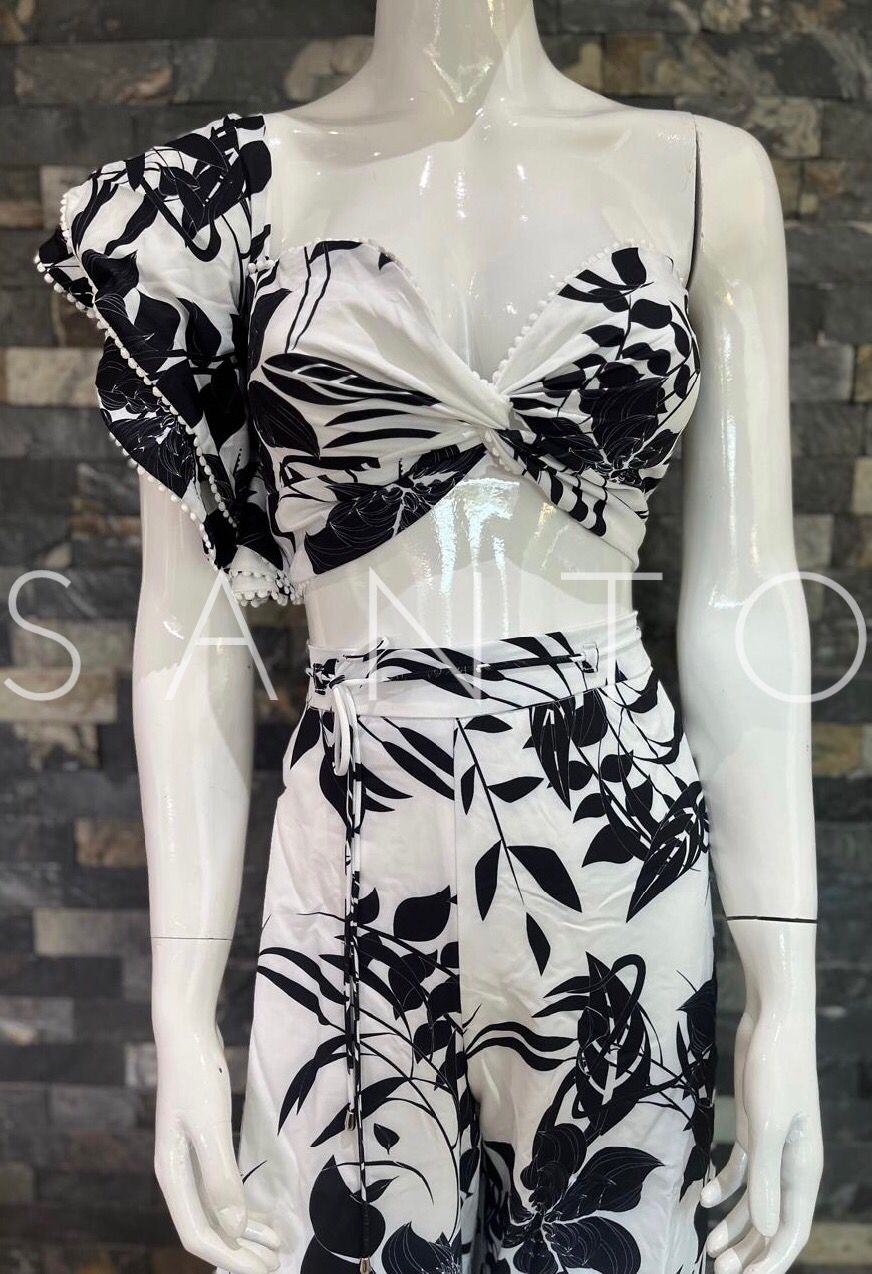 CONJUNTO FLOWERS BLAK&WHITE