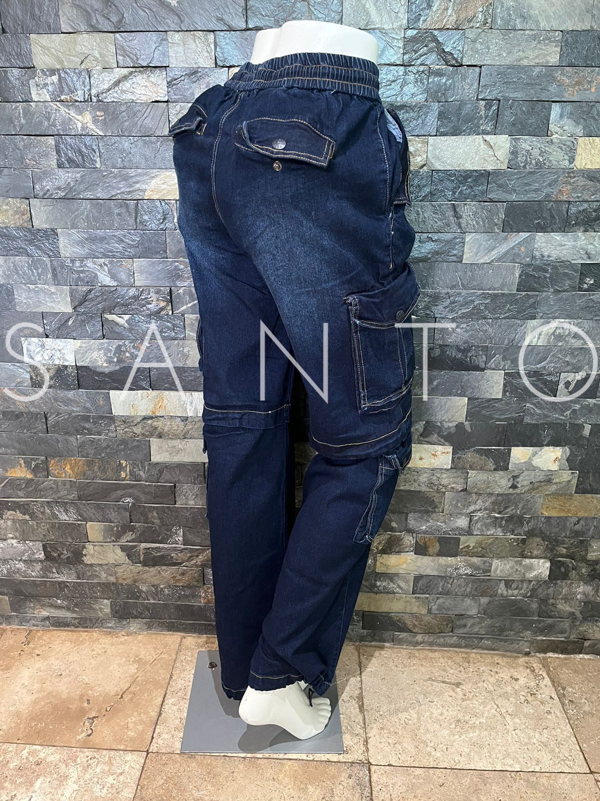 JEANS CARGO VIBRANT PANTS DENIM DARK