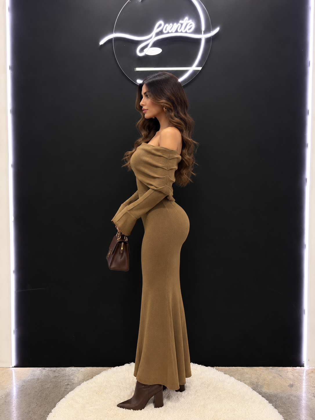 Maxi vestido antonella café