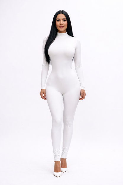 Enterizo blanco cuello M/L
