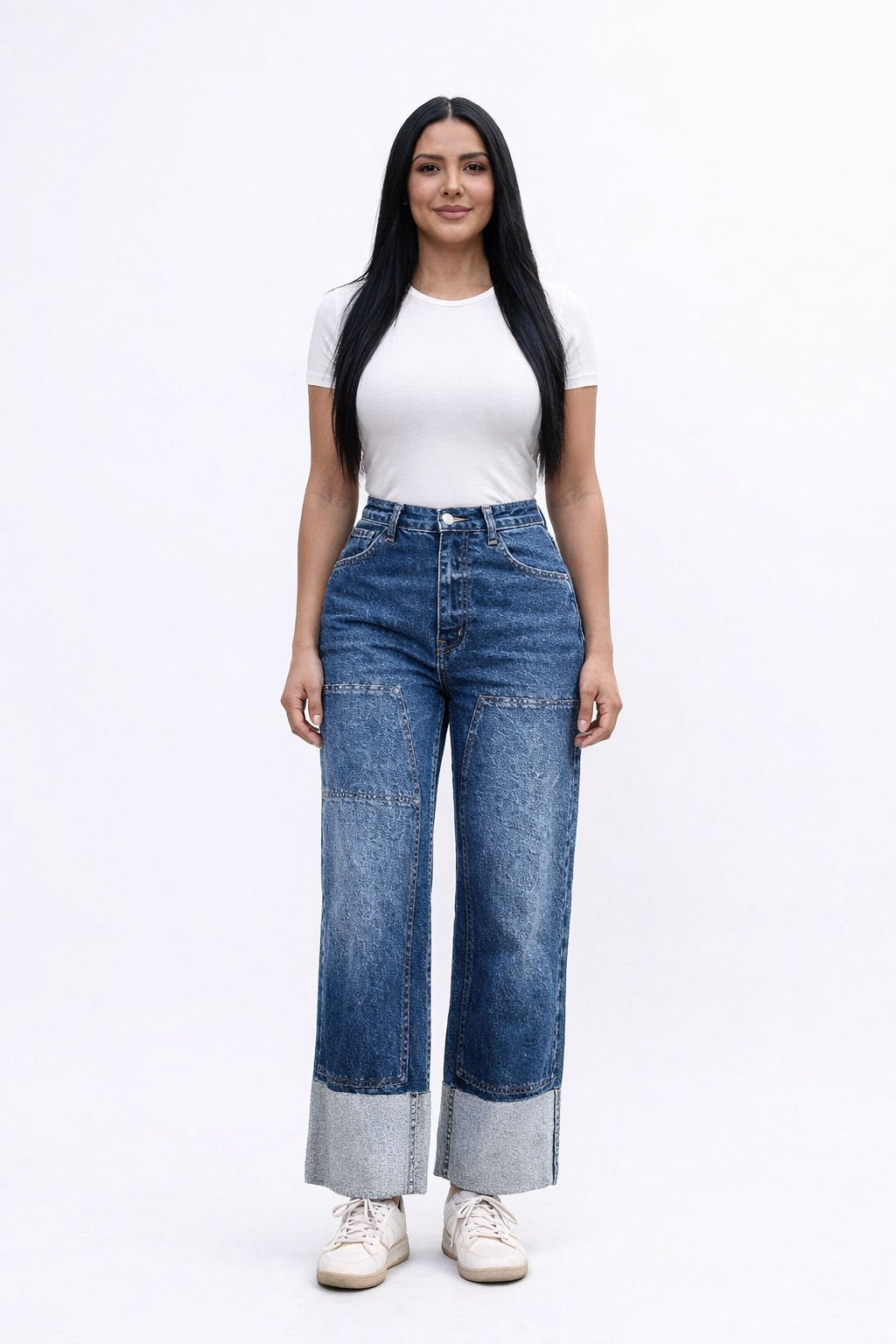 vibrant wide leg cifra up cropped dark stone