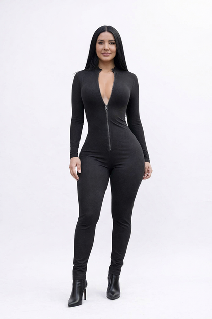JUMPSUIT CIERRE DEPORTIVO NEGRO M/L