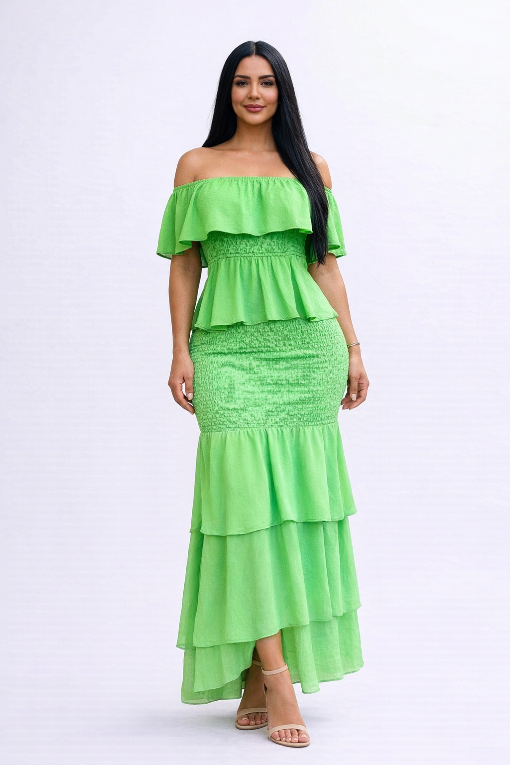 Maxi vestido Apple green
