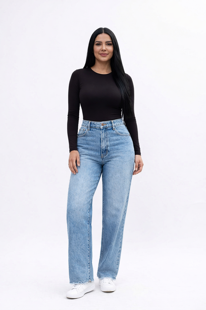 vibrant straigh high waist médium stone