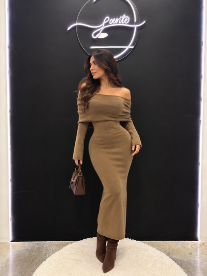 Maxi vestido antonella café