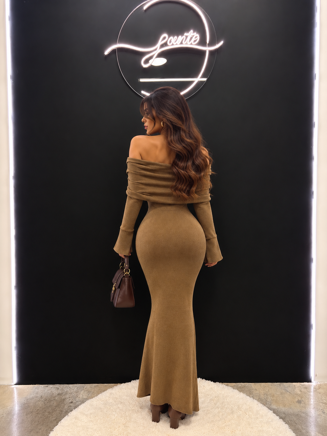 Maxi vestido antonella café
