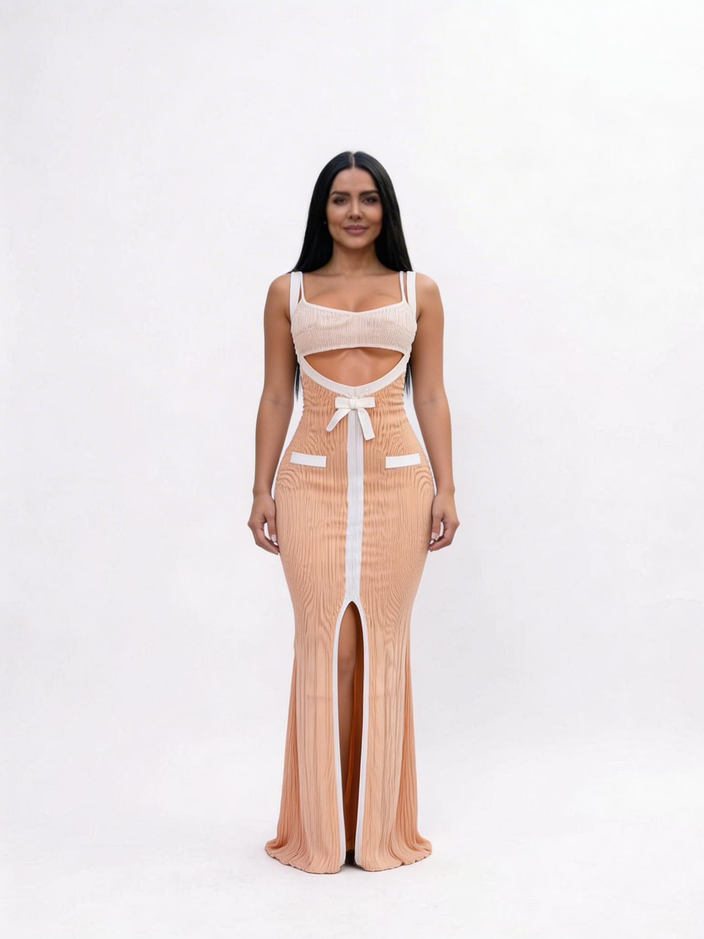 vestido set isadora nude