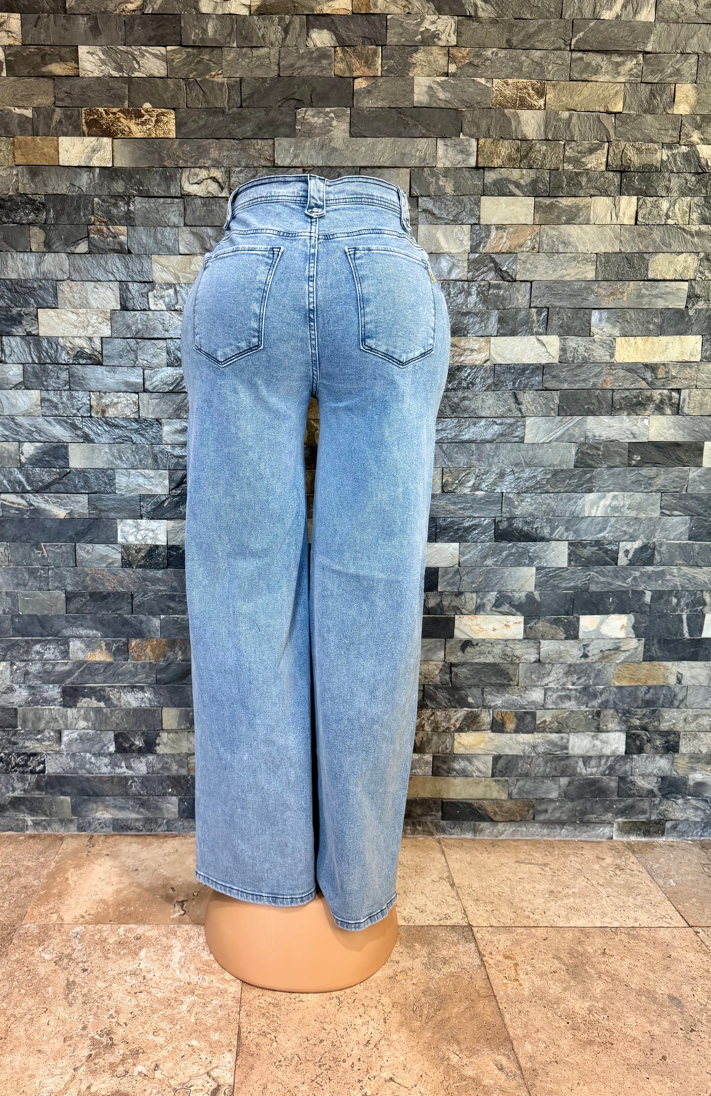 vibrant straigh high waist médium stone