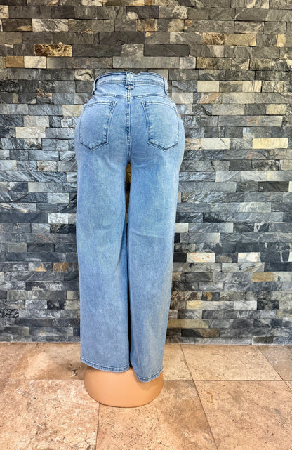 vibrant straigh high waist médium stone