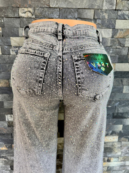 vibrant straig high waist GREY STONE