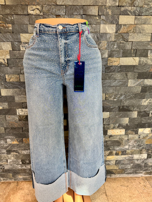 vibrant straig high waist Shine médium stone