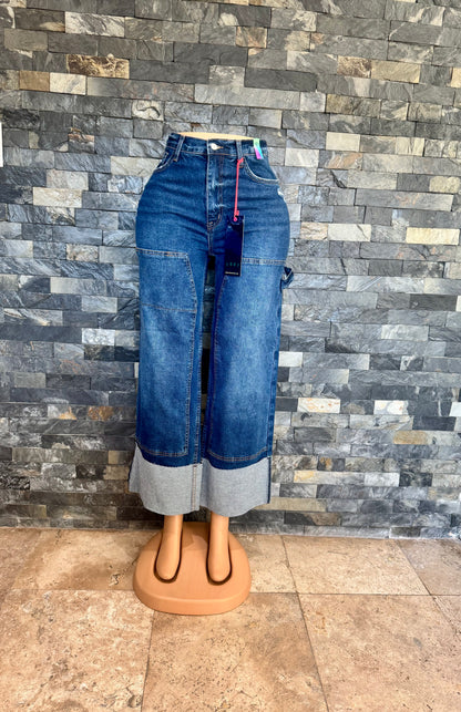 vibrant wide leg cifra up cropped dark stone