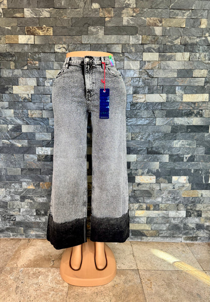 vibrant straig high waist GREY STONE