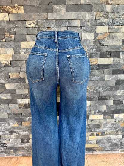 vibrant straig high waist dark stone