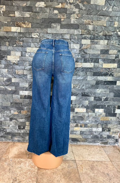 vibrant straig high waist dark stone