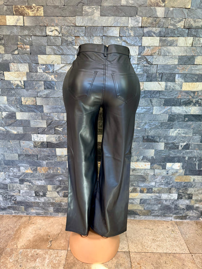 vibrant wide leg vinil black
