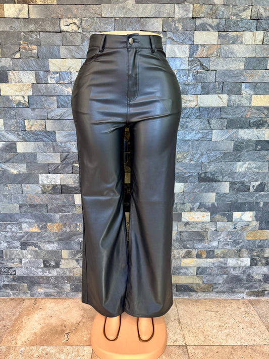 vibrant wide leg vinil black