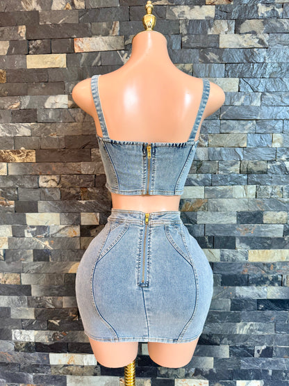 Set demin balmain ligth blue