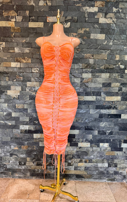 Vestido Orange mesh